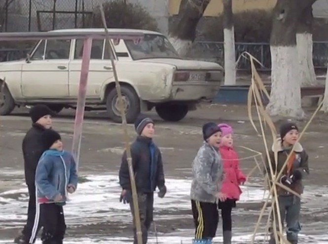 Shimkent kids playing outdoor